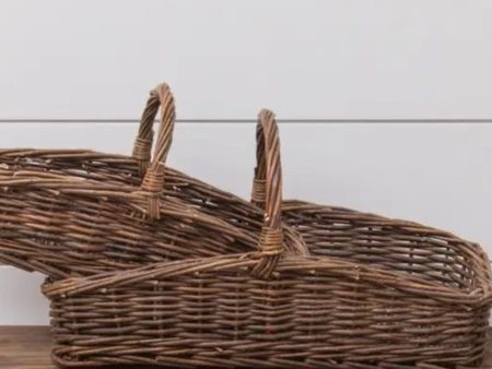 Wicker Garden Harvest Basket Rectangular Hot on Sale