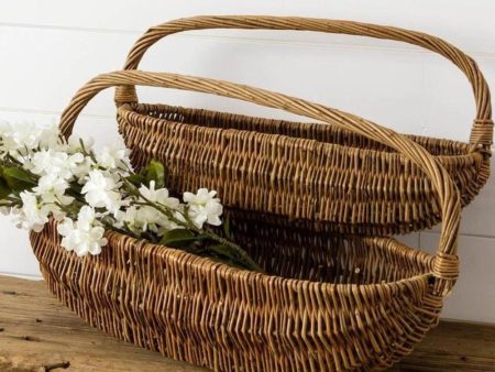 Wicker Garden Harvest Basket Oval Fashion