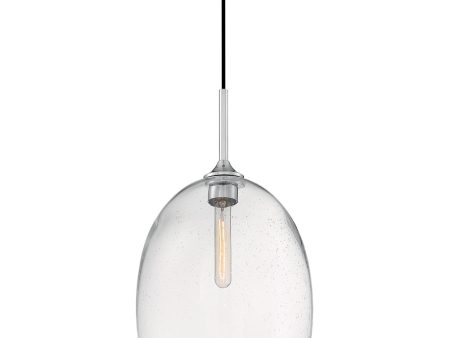 12 W Aria 1-Light Pendant Polished Nickel Hot on Sale