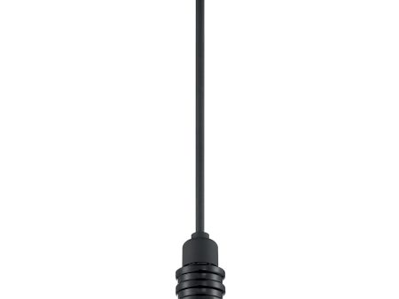 10 W Blue Harbor 1-Light Pendant Gloss Black   Silver Hot on Sale