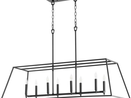 45 W Gabriel 8-light Pendant Noir For Discount