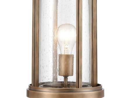 Brison 1-Light Outdoor Post mount  Vintage Brass For Sale