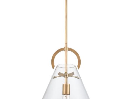 Gabby 1-Light pendant  Natural brass For Cheap