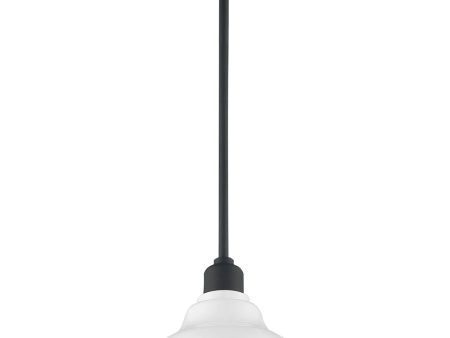 10 W Newbridge 1-Light Pendant Gloss White   Black Accents For Discount