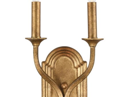 Wembley 2-Light Sconce Antique Gold on Sale