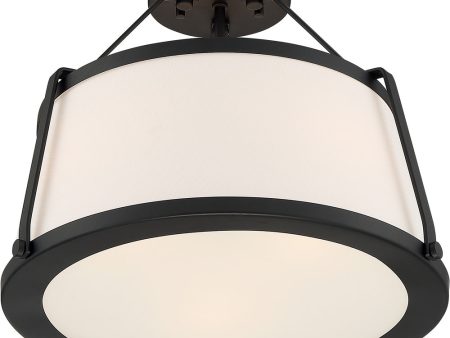 16 W Cutty 3-Light Close-to-Ceiling Matte Black Sale