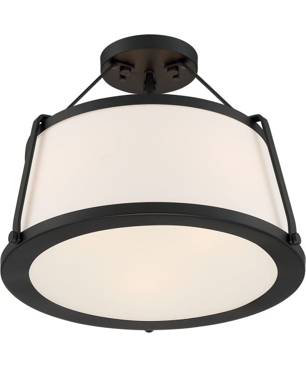 16 W Cutty 3-Light Close-to-Ceiling Matte Black Sale