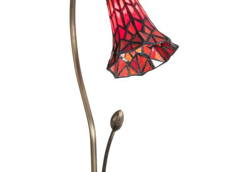 16  High Tiffany Pond Lily Red Accent Lamp Fashion