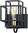 7 W Liner 1-Light Wall Sconce Black   Satin Brass Online