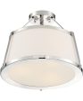 16 W Cutty 3-Light Close-to-Ceiling Polished Nickel Cheap