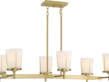 36 W Serene 6-Light Pendant Natural Brass Online Hot Sale