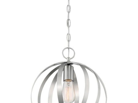 12 W Pendleton 1-Light Pendant Brushed Nickel For Discount