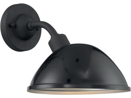 10 H South Street 1-Light Outdoor Gloss Black   Silver Supply