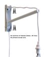 12 W MAST Plug-In Wall Mount Pendant 1 Light White Cord Arm Drum White Shade For Cheap