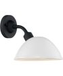 10 H South Street 1-Light Outdoor Gloss White   Textured Black For Sale