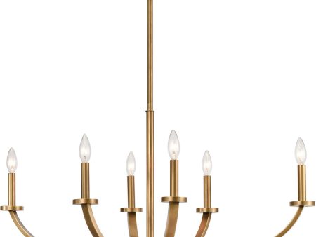 Erindale 6-Light Island-Light Natural Brass Online