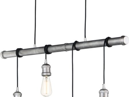 4 W Early Electric 4-Light Pendant Weathered Zinc Cheap