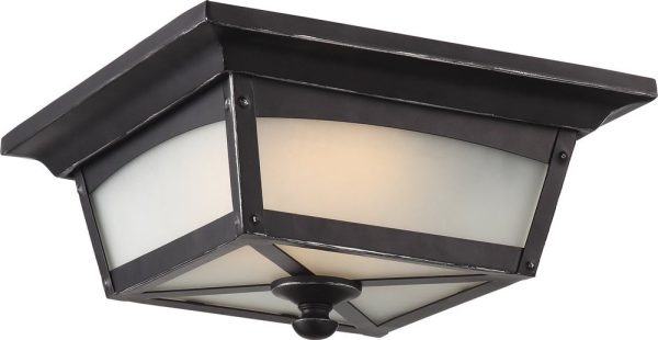 11 W Essex 1-Light Close-to-Ceiling Sterling Black Online Hot Sale