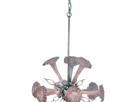 Yuri 6-Light Hand Blown Art Glass Chandelier Cheap