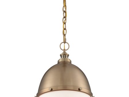 13 W Ronan 1-Light Pendant Burnished Brass Cheap