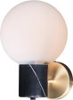 8 W Vesper 1-Light Wall Sconce Satin Brass   Black For Sale