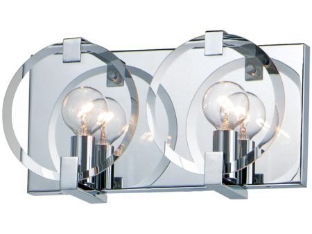 12 W Looking Glass 2-Light Wall Sconce Polished Chrome Cheap