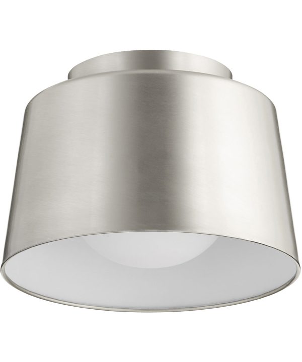 11 W 1-light Ceiling Flush Mount Satin Nickel Fashion