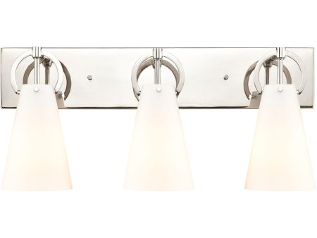 Gabby 3-Light vanity-Light  Polished Nickel For Sale