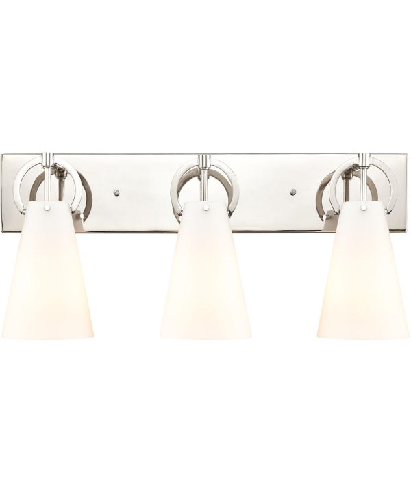 Gabby 3-Light vanity-Light  Polished Nickel For Sale