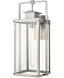 Crested Butte 1-Light Outdoor Sconce Antique Brushed Aluminum Clear Glass Enclosure Online Hot Sale