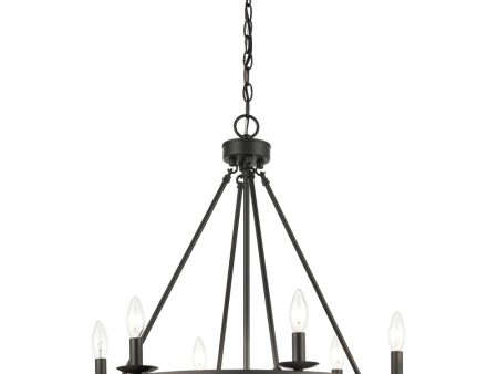 Williamson 6-Light Chandelier Black on Sale