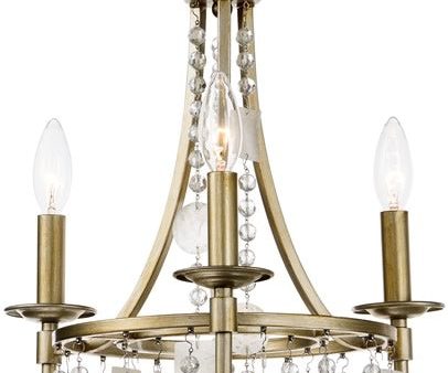 15 W Cebu 3-Light Chandelier Capiz   Gold Silver Sale