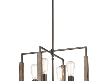 Zinger 4-Light Chandelier Oil Rubbed Bronze Aspen Cheap