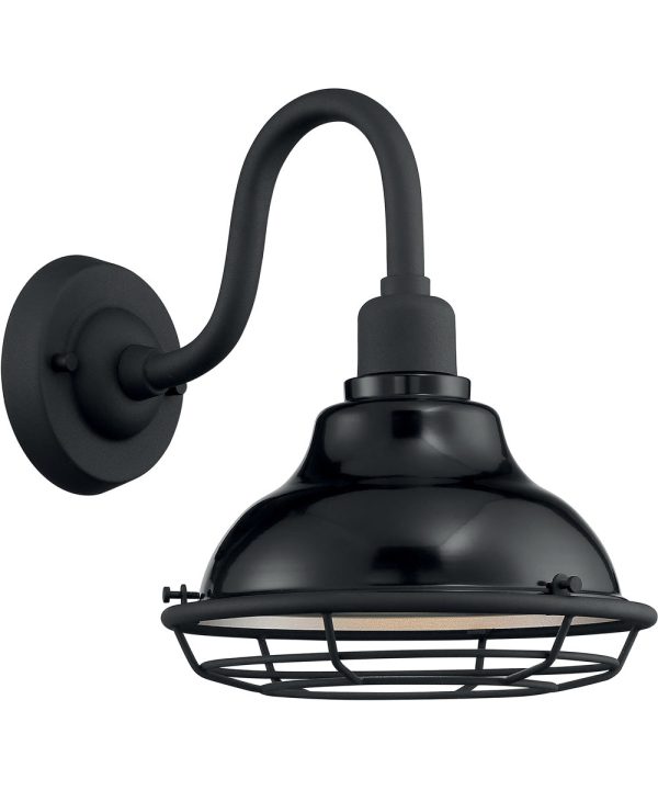 12 H Newbridge 1-Light Outdoor Gloss Black   Silver Online