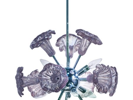 Yuri Purple 6-Light Art Glass Hanging Fixture Sale