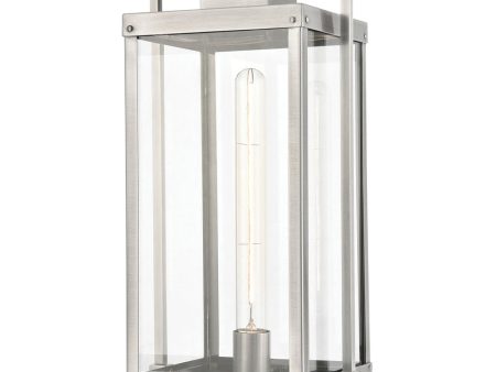 Crested Butte 1-Light Outdoor Post Mount Antique Brushed Aluminum Clear Glass Enclosure Online now