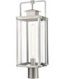 Crested Butte 1-Light Outdoor Post Mount Antique Brushed Aluminum Clear Glass Enclosure Online now