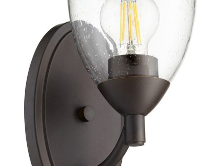 6 W Barkley 1-light Wall Mount Light Fixture Oiled Bronze w  Clear Seeded on Sale