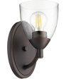 6 W Barkley 1-light Wall Mount Light Fixture Oiled Bronze w  Clear Seeded on Sale