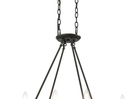 Ramsey 8-Light Island-Light Matte Black Aspen For Sale