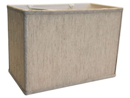 14 W x 10 H Rectangular Drum Lampshade Softback Textured Oatmeal Cheap