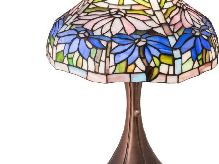 18  High Poinsettia Fluted Accent Lamp Online