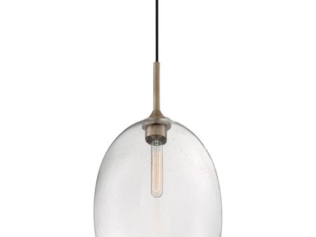 12 W Aria 1-Light Pendant Burnished Brass Online now