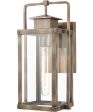 Crested Butte 1-Light Outdoor Sconce Vintage Brass Clear Glass Enclosure Discount