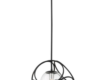 14 W Aurora 1-Light Pendant Black   Polished Nickel Cheap