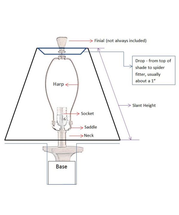 12 H Polished Nickel Heavy Duty Harp Fitter For Lamp Shades Hot on Sale