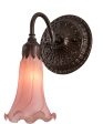 5  Wide Pink Pond Lily Wall Sconce Discount