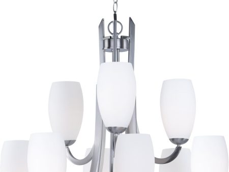 Taylor 9-Light Chandelier Satin Nickel Fashion