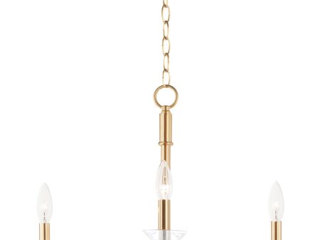 Clarion 3-Light Pendant Polished Chrome   Satin Brass For Discount