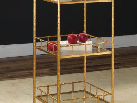 36 H Tilly Gold Accent Shelf Table For Cheap